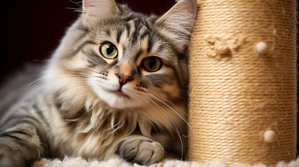cat scratching post