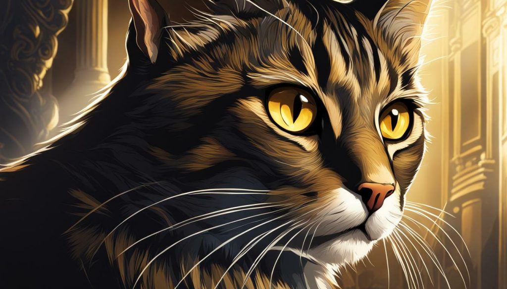cat with yellow eyes